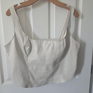 Abercombie & Fitch Women’s Cream Square-Neck Tank Top